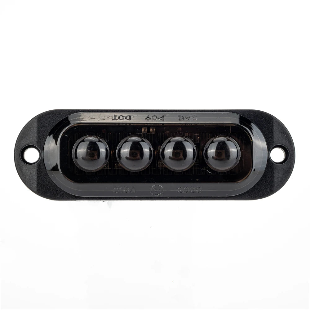 4PCS 4LED Truck Grill Lights 12V/24V Trailer Truck Side Marker Lights Position Lights Sealed Smoked LED Amber Lights for Trucks