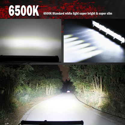 14/20Inch Slim Spot LED Bar off Road 12V 24V LED Light Bar/Work Light for Car 4X4 Truck ATV SUV Boat Lada Barra LED Light Bar