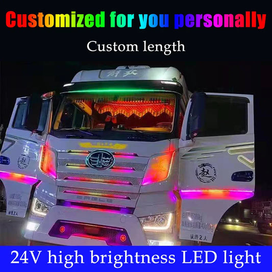 24V Truck LED Streamer Light Colorful Atmosphere Light Car Racing Light Colorful Lights for Cars at Night Car Accessories