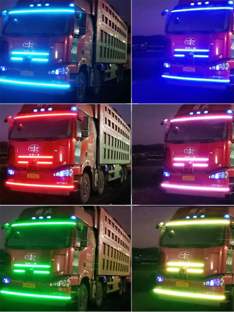 24V Truck LED Streamer Light Colorful Atmosphere Light Car Racing Light Colorful Lights for Cars at Night Car Accessories